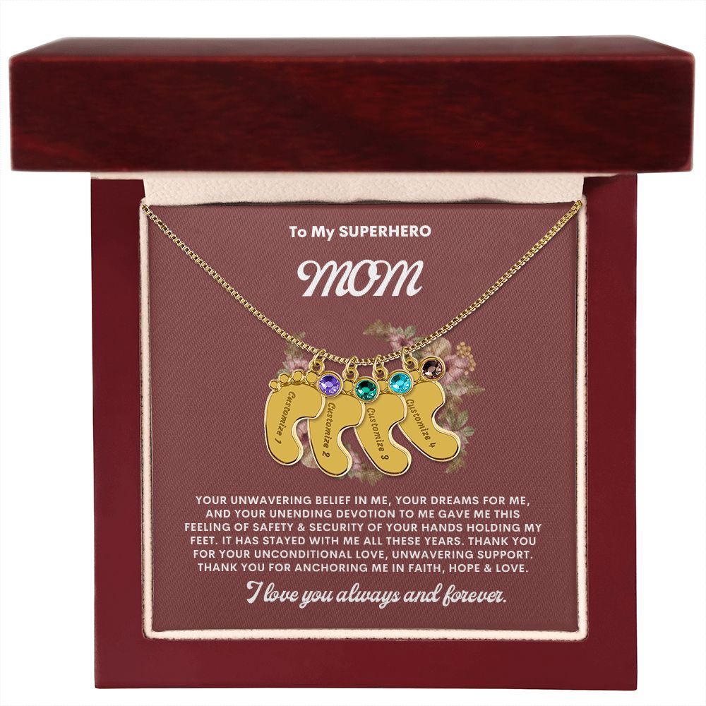 Necklace for Mom, Baby's Foot.