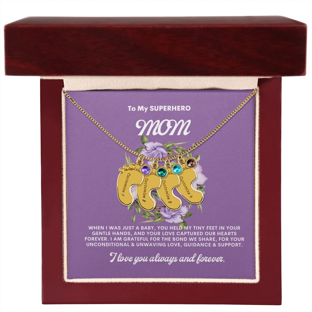 Necklace for Mom, Baby's Foot.