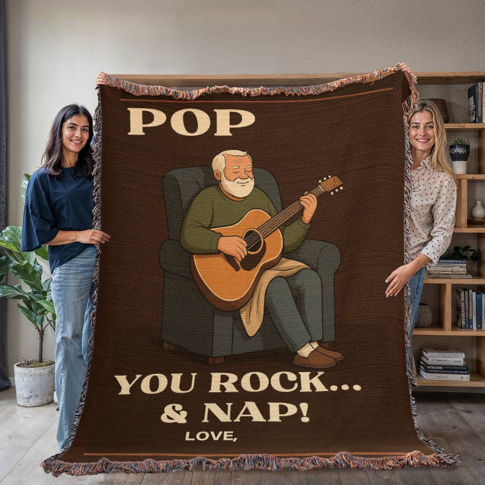 Custom Pop Sherpa Fleece Woven Love Blanket