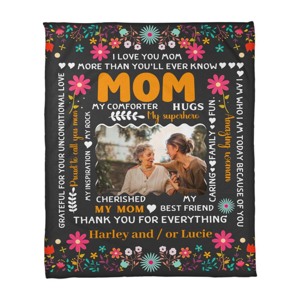 A Custom Mom Fleece Blanket