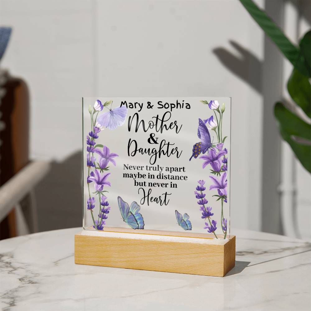A Daughter's and Mom's Love Bond Acrylic Plaque