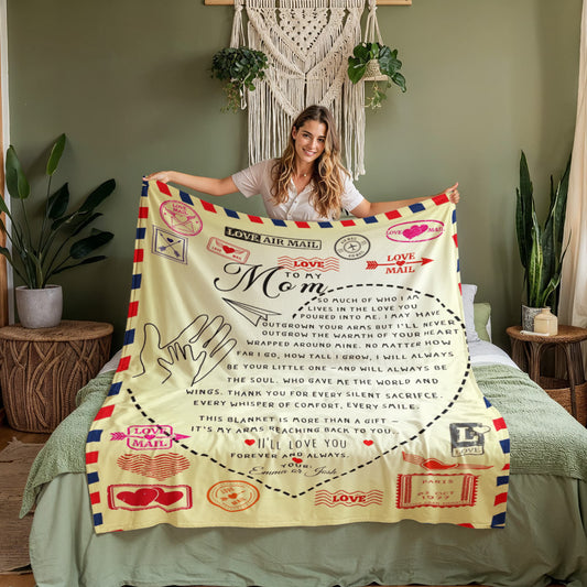 A Custom Letter to Mom Fleece Blanket.