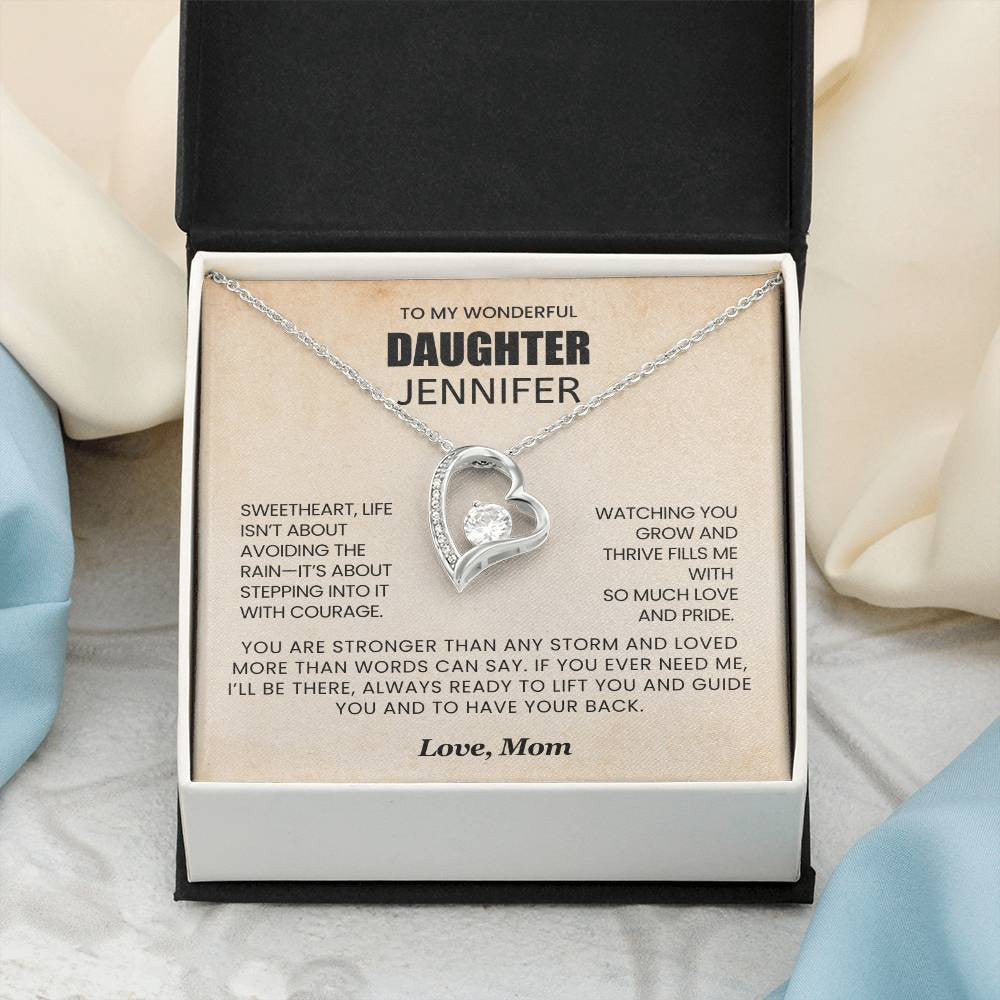 Dancing in the Rain Necklace for Daughter from Dad, Forever Love Necklace