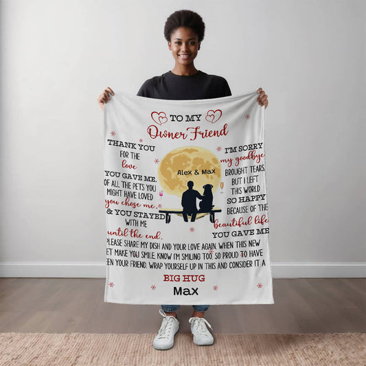 An Owner Dear Friend Dog Memorial Sherpa or Fleece Blanket