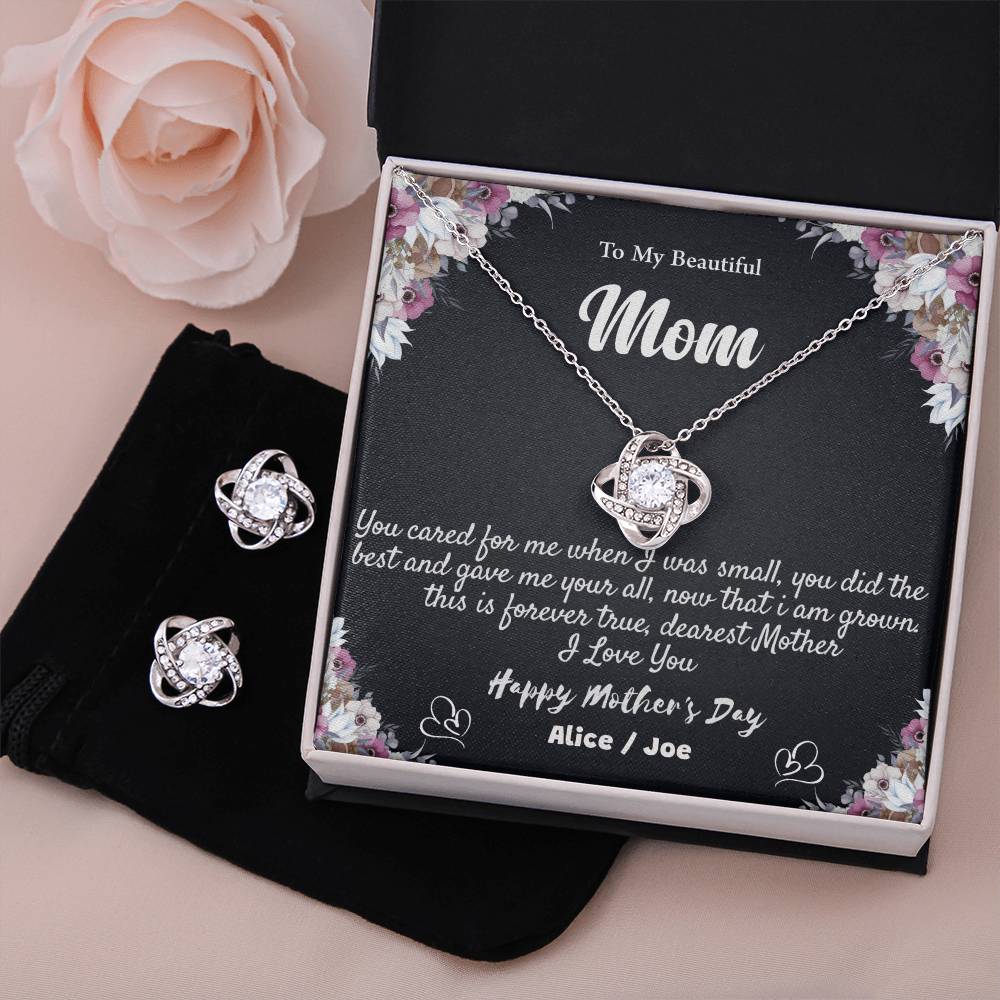 A Love Earring & Necklace for Mom.
