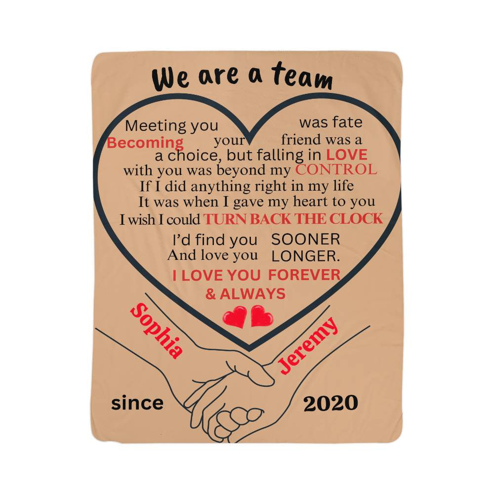 A Love Team Sherpa or Fleece Blanket