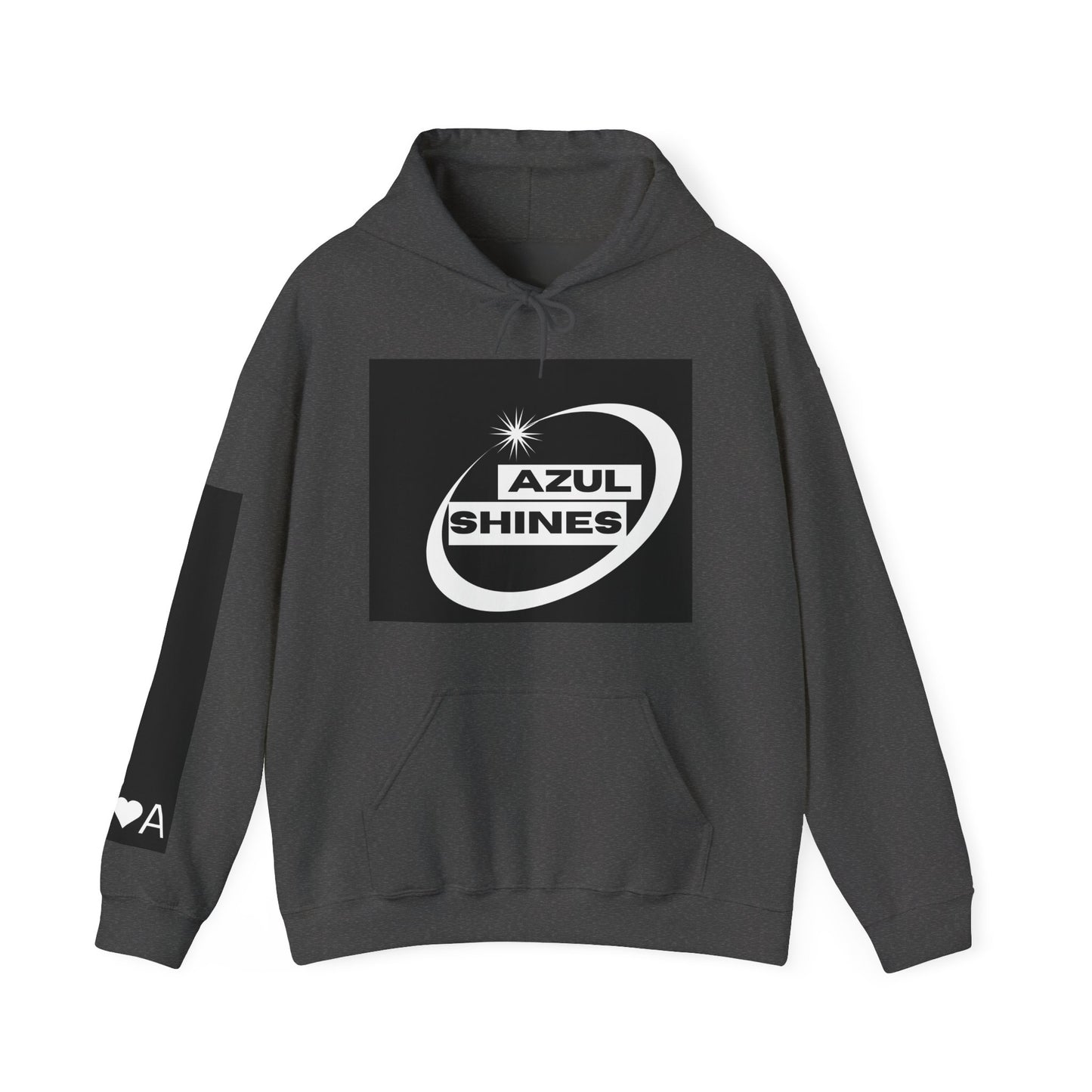 Unisex Heavy Blend Hoodie - Retro AZUL SHINES Graphic, Cozy Gift for Friends, Streetwear, Everyday Comfort, Stylish Layering