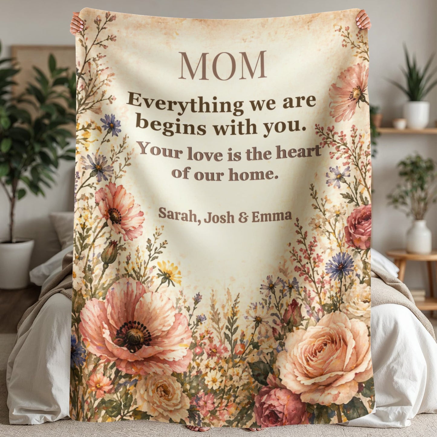 Mom Blanket – “Everything” | Ultra-Soft Sherpa Gift for Mom W2