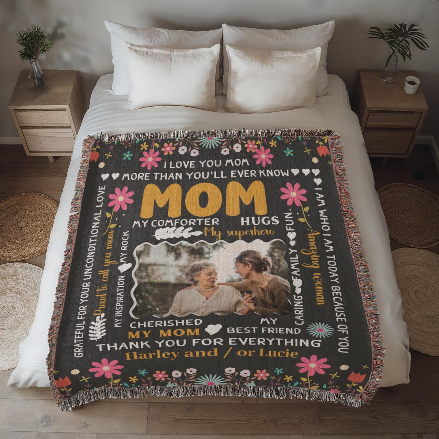 A Custom Mom Fleece Blanket