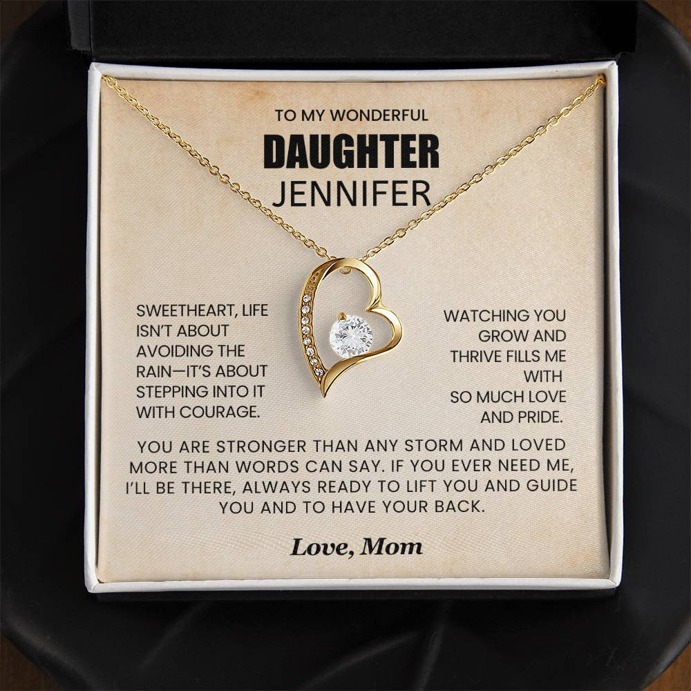 Dancing in the Rain Necklace for Daughter from Dad, Forever Love Necklace
