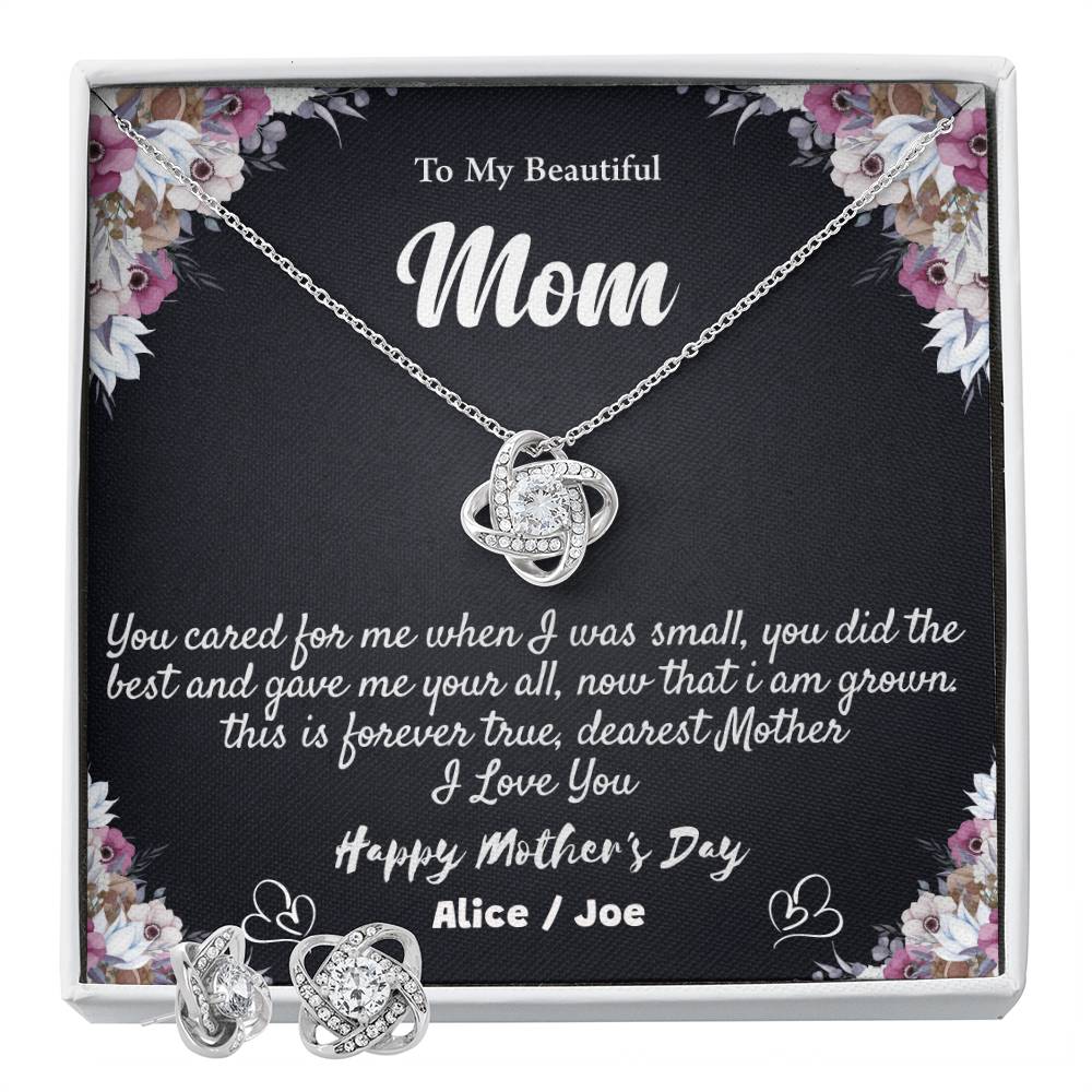 A Love Earring & Necklace for Mom.