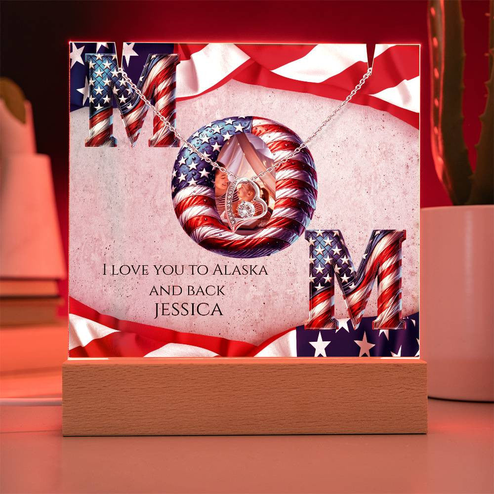 A Patriotic Custom Keepsake Acrylic Bundle for Mom