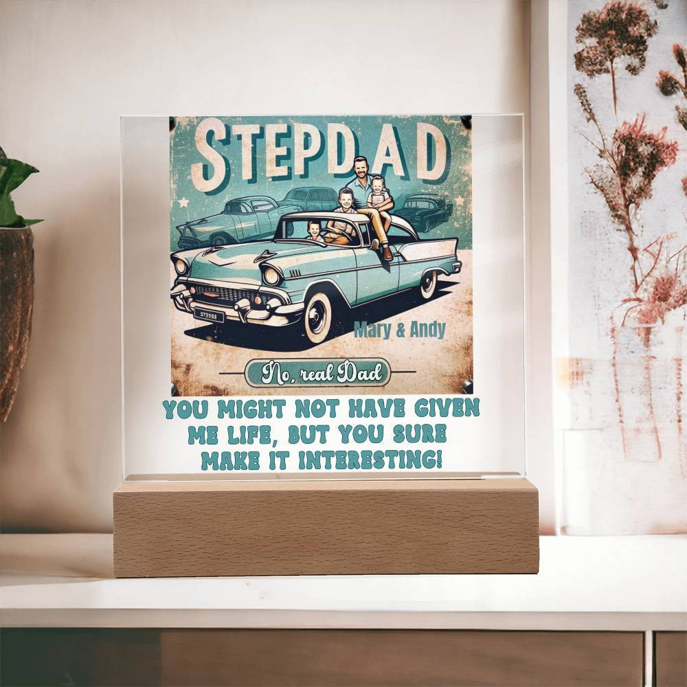 Custom Acrylic Love Plaque for Step Dad.