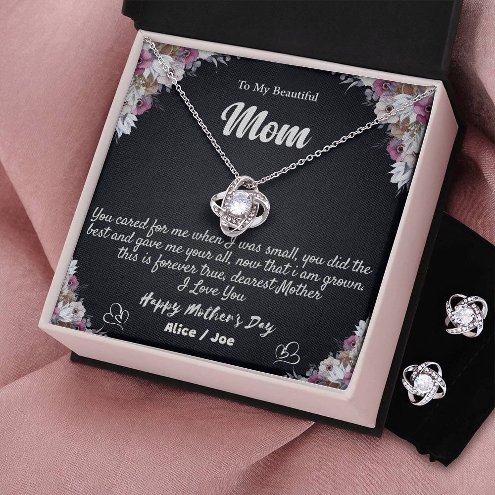 A Love Earring & Necklace for Mom.
