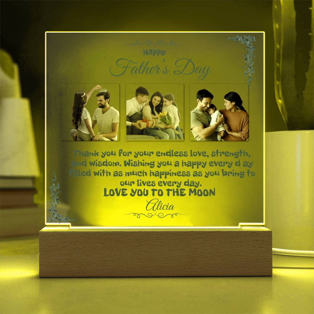 A Custom Father's Day Acrylic Plaque