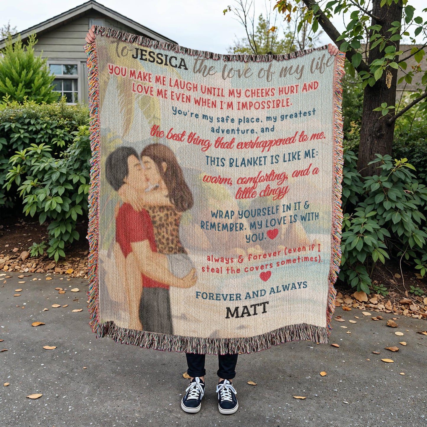 A Love Letter from Mexico to my Wife, Partner or Girlfriend, a Sherpa, Fleece or Woven Blanket