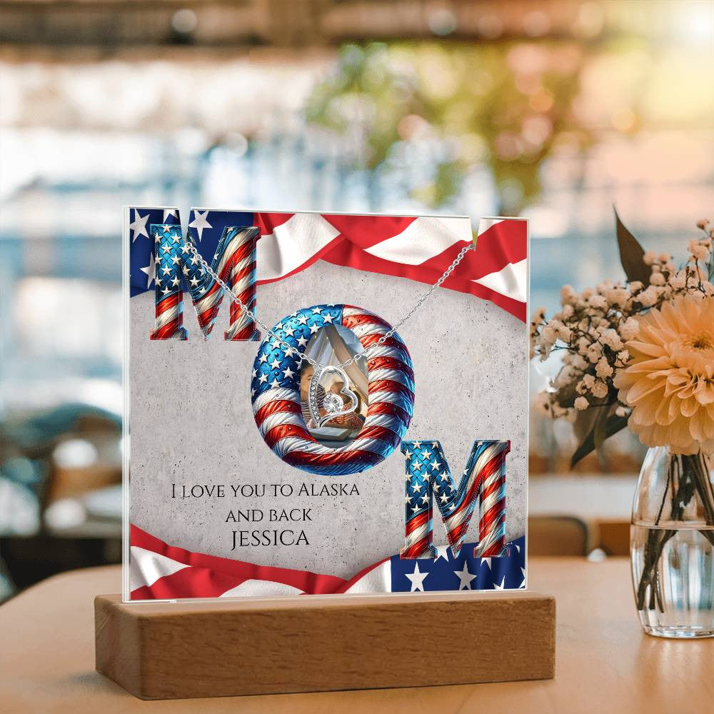 A Patriotic Custom Keepsake Acrylic Bundle for Mom