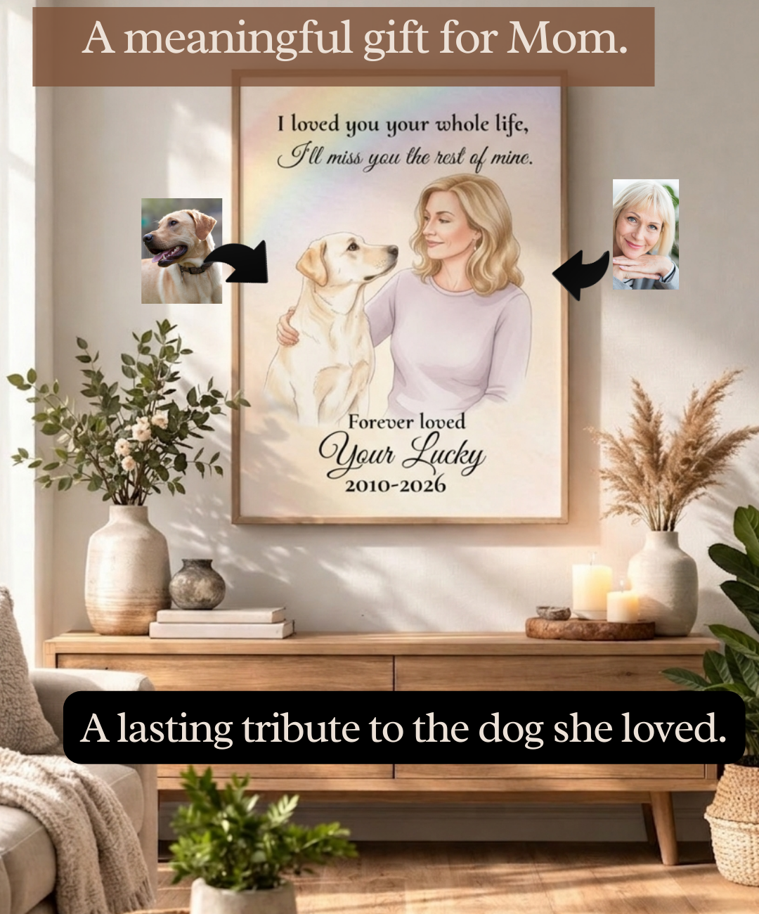 Custom Dog Memorial Portrait A Beautiful Tribute to the Dog You Loved