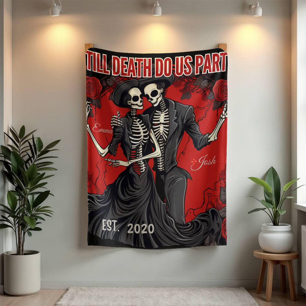 A Skeleton Love Sherpa or Fleece Blanket