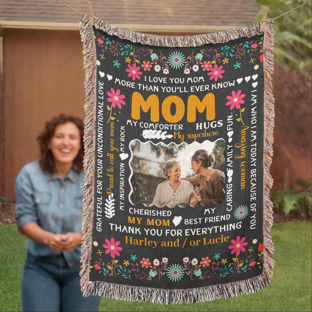 A Custom Mom Fleece Blanket