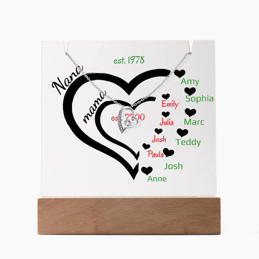 Love Keepsake Acrylic and Necklace for Nana