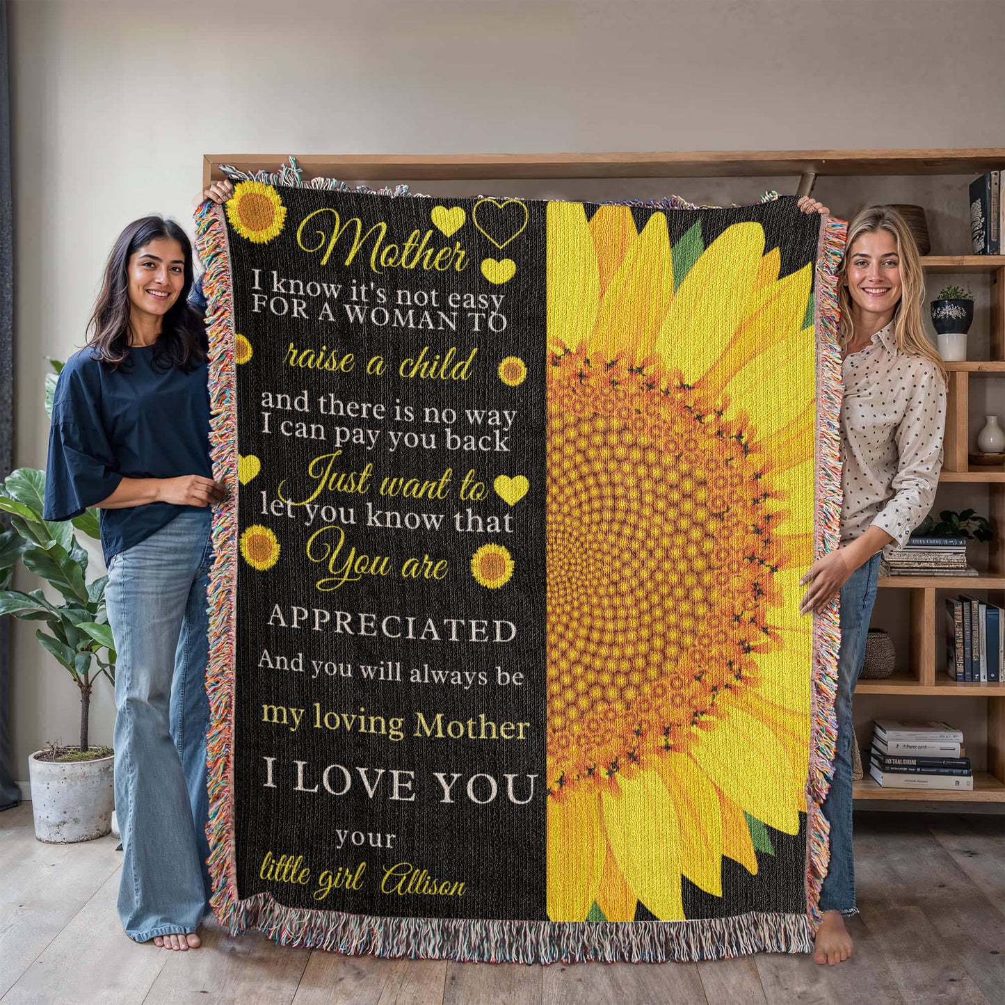 A Sunflower Heirloom Blanket for Mom.