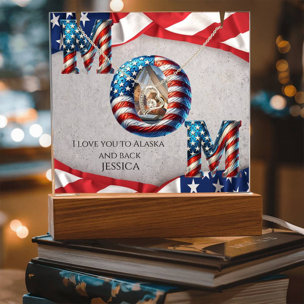 A Patriotic Custom Keepsake Acrylic Bundle for Mom