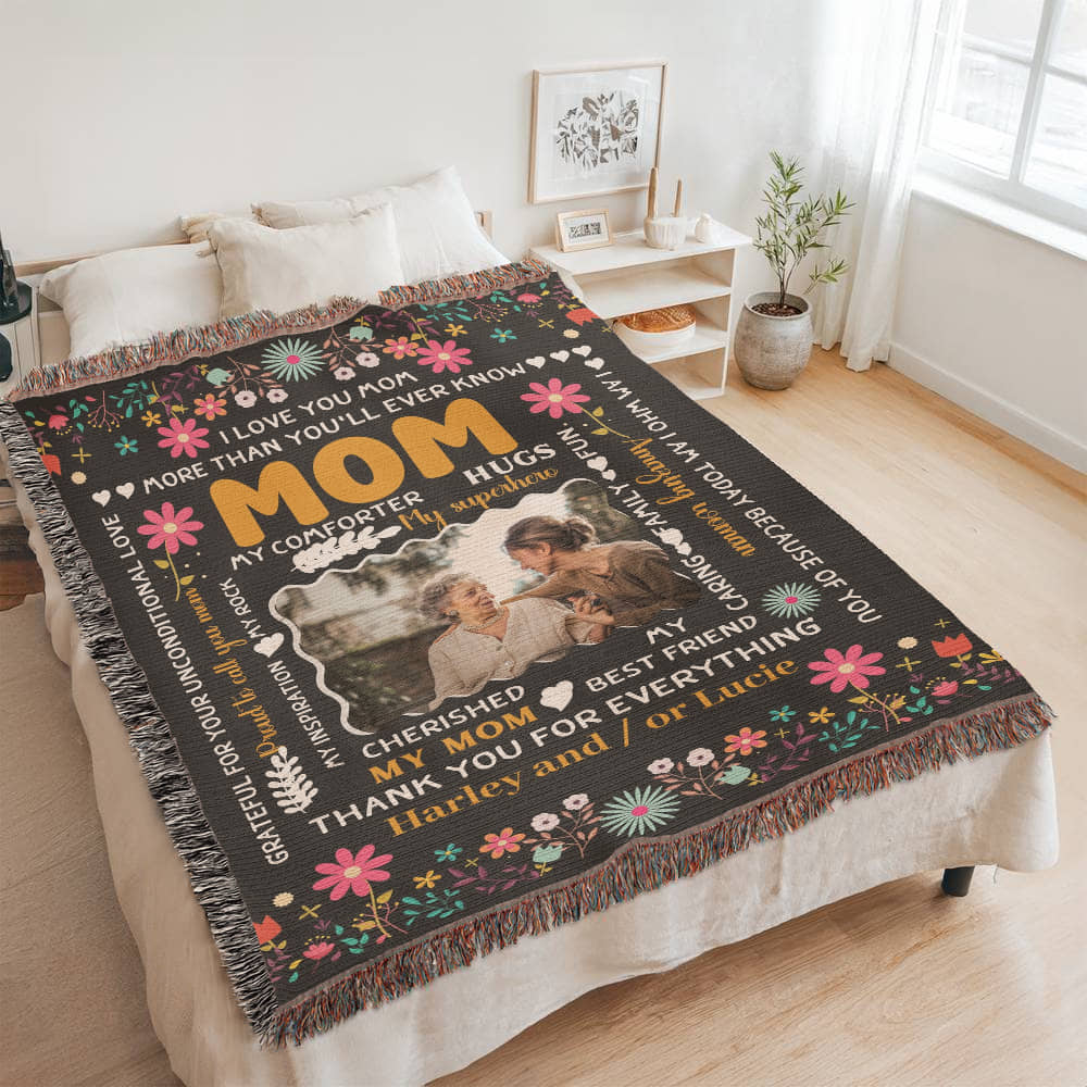 A Custom Mom Fleece Blanket