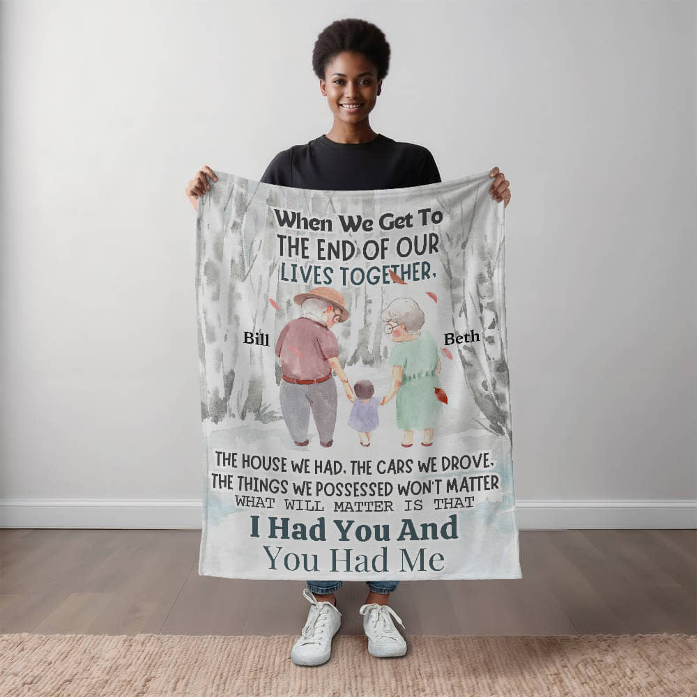 A Grandpa Love Sherpa or Fleece Blanket