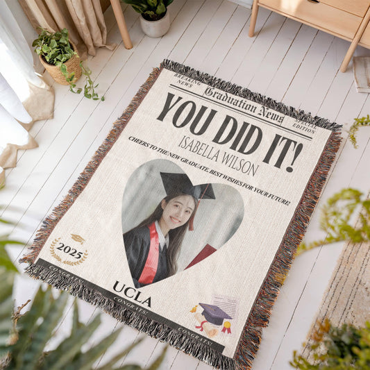 Graduation Fleece Blanket