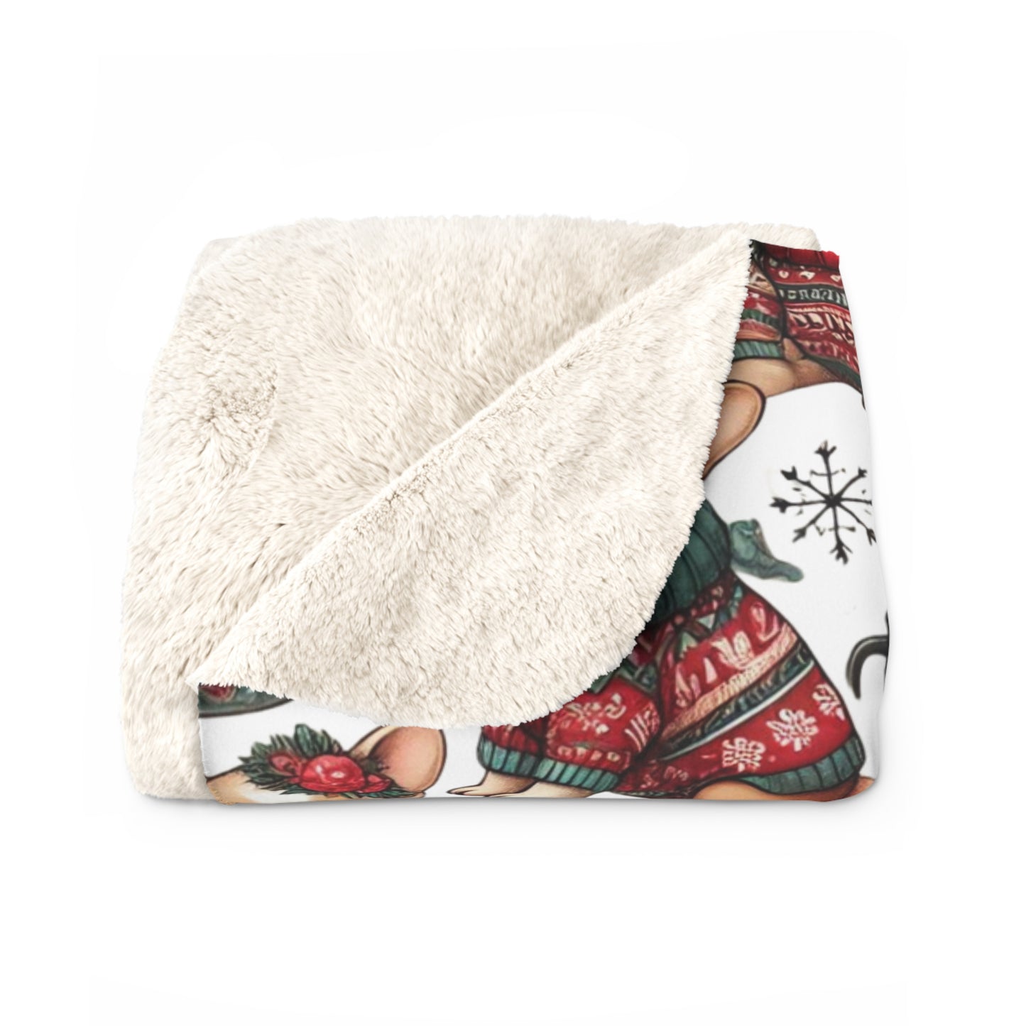 French Bulldog Sherpa Christmas Blanket for Dog Mom, Frenchie Mom