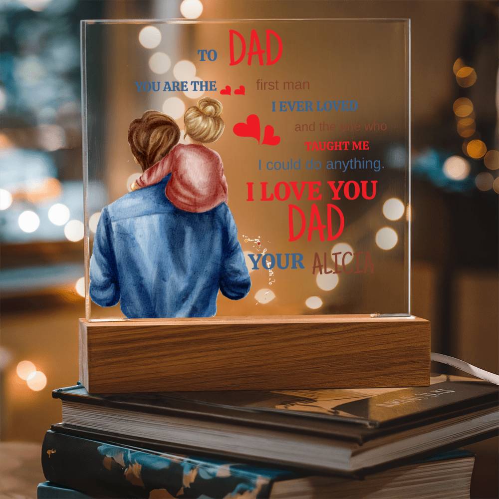 A Love Daughter Dad Acrylic Plaque