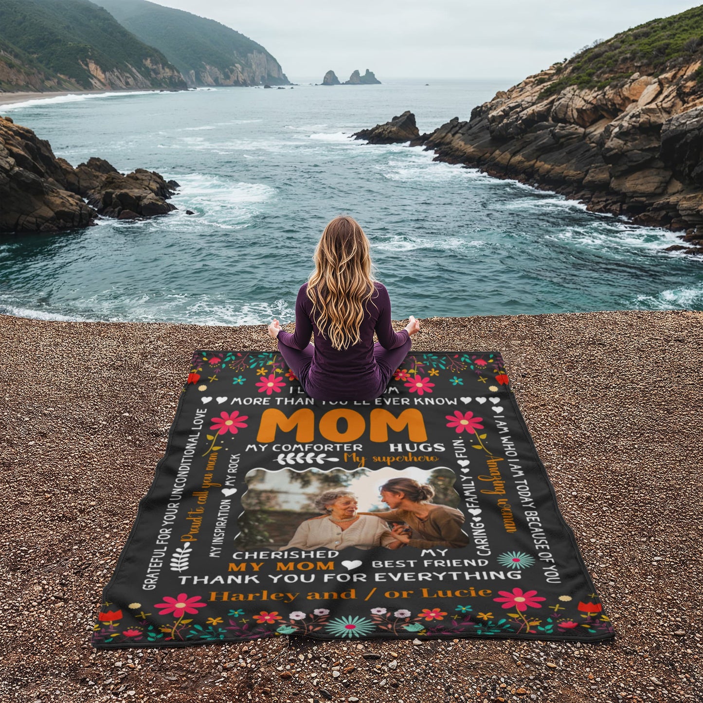 A Custom Mom Fleece Blanket