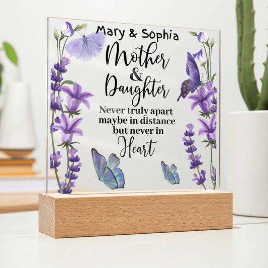 A Daughter's and Mom's Love Bond Acrylic Plaque