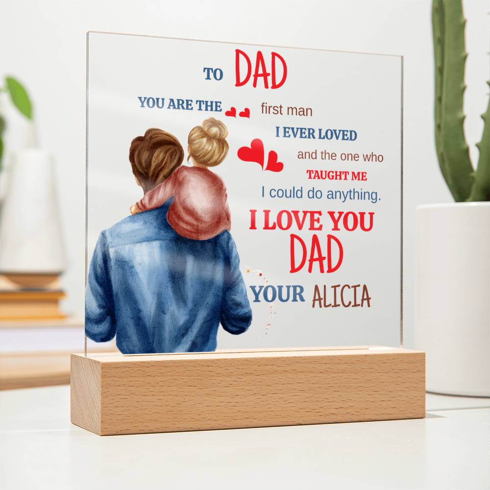 A Love Daughter Dad Acrylic Plaque