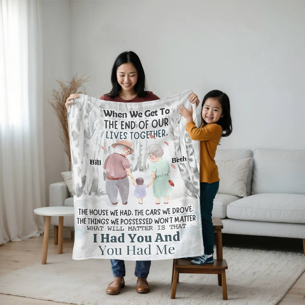 A Grandpa Love Sherpa or Fleece Blanket