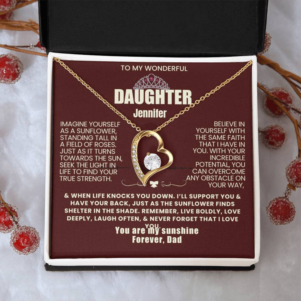 A Forever Love Necklace for  DAUGHTWEwith On Demand Message Card