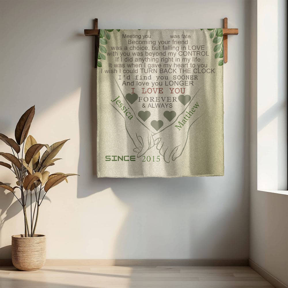 A We Are a Team Love Sherpa or Fleece Blanket