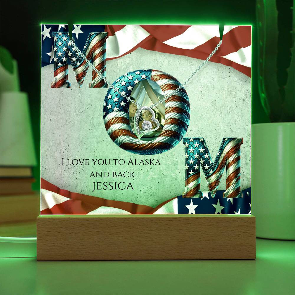 A Patriotic Custom Keepsake Acrylic Bundle for Mom