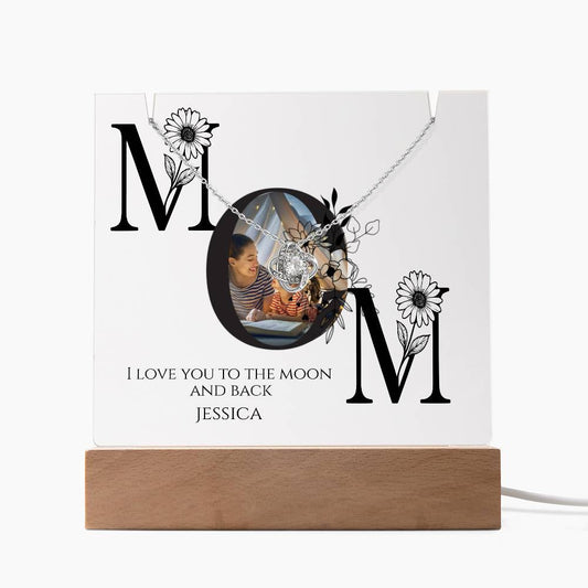 Custom Love Keepsake Acrylic and Necklace for Mom