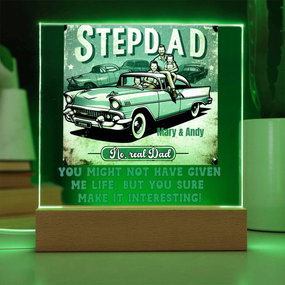 Custom Acrylic Love Plaque for Step Dad.