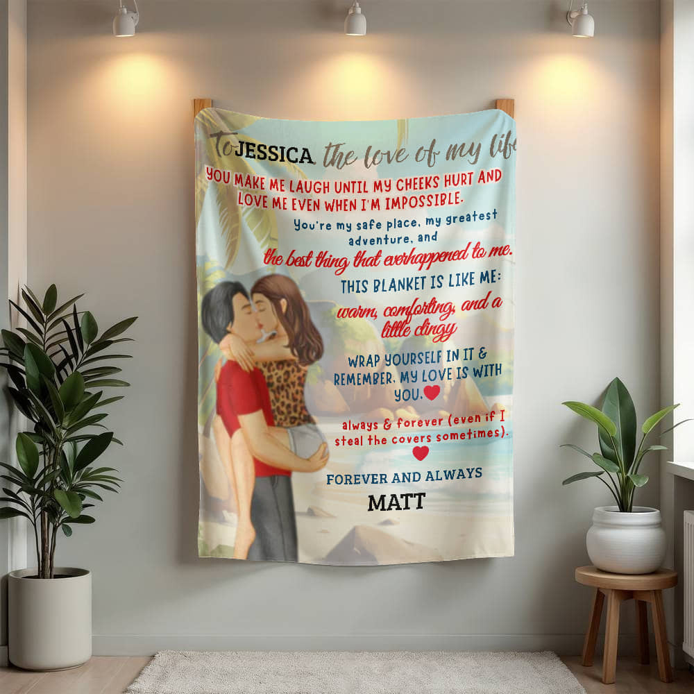 A Love Letter from Mexico to my Wife, Partner or Girlfriend, a Sherpa, Fleece or Woven Blanket