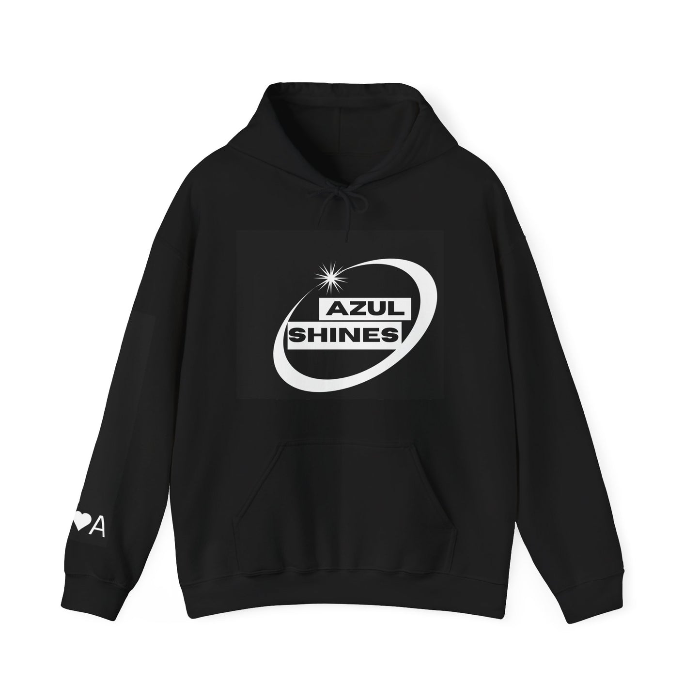 Unisex Heavy Blend Hoodie - Retro AZUL SHINES Graphic, Cozy Gift for Friends, Streetwear, Everyday Comfort, Stylish Layering