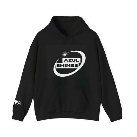 Unisex Heavy Blend Hoodie - Retro AZUL SHINES Graphic, Cozy Gift for Friends, Streetwear, Everyday Comfort, Stylish Layering