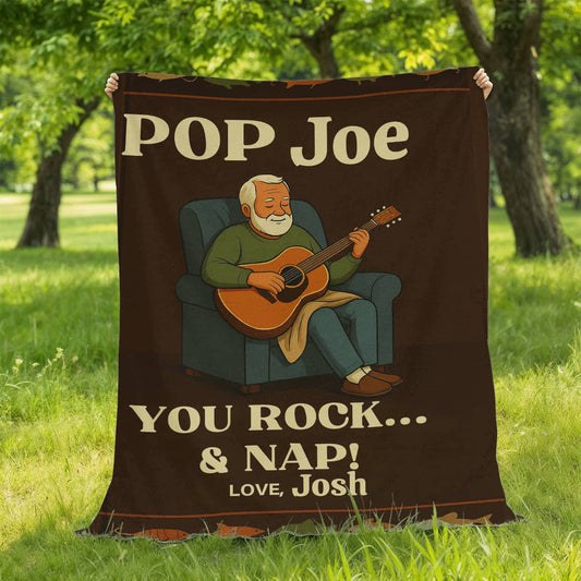 Custom Pop Sherpa Fleece Woven Love Blanket