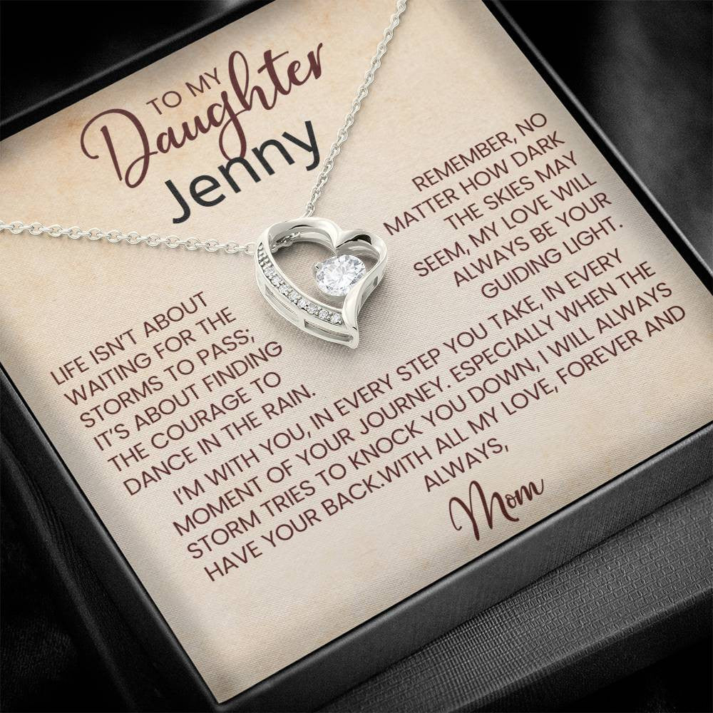 Dancing in the Rain Necklace for Daughter from Dad, Forever Love Necklace