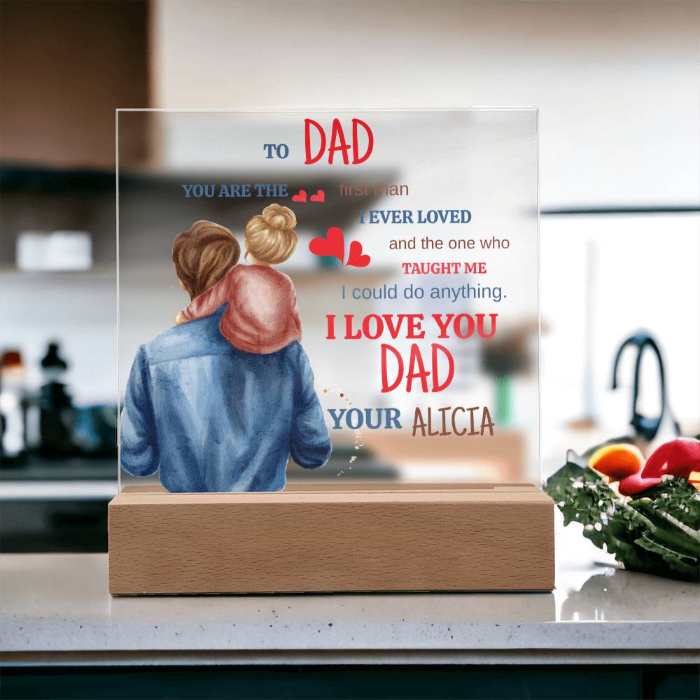 A Love Daughter Dad Acrylic Plaque