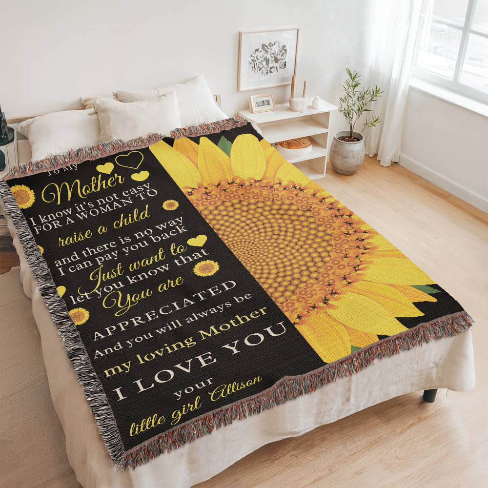 A Sunflower Heirloom Blanket for Mom.