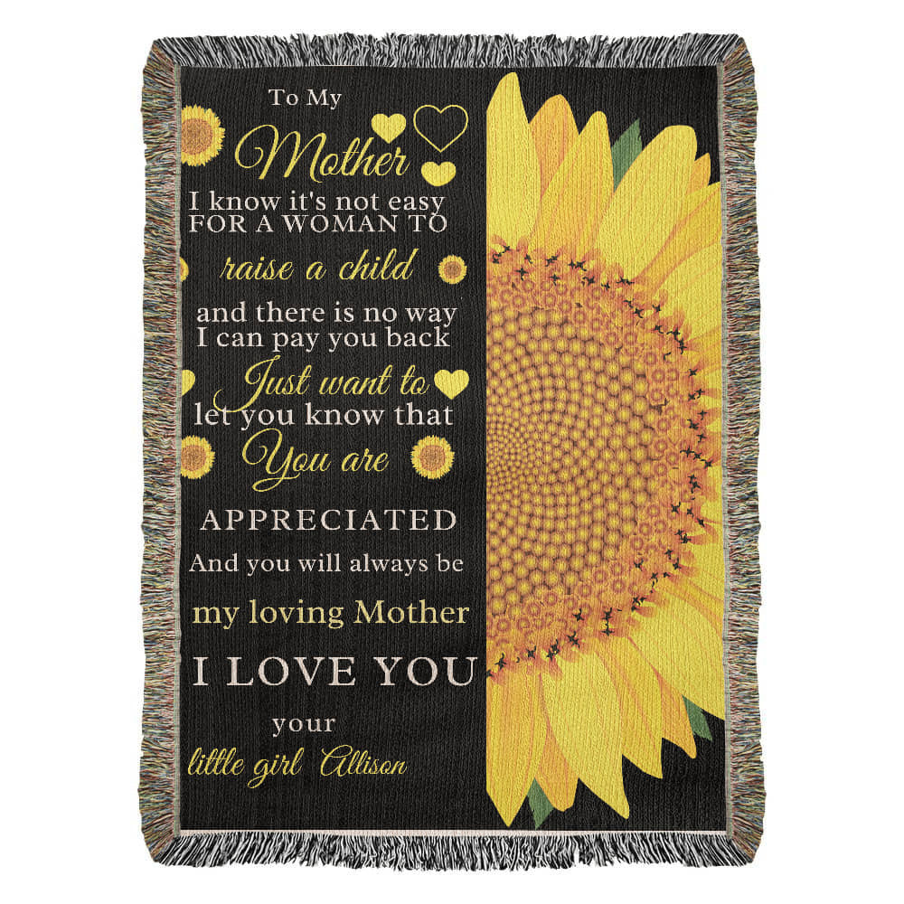 A Sunflower Heirloom Blanket for Mom.