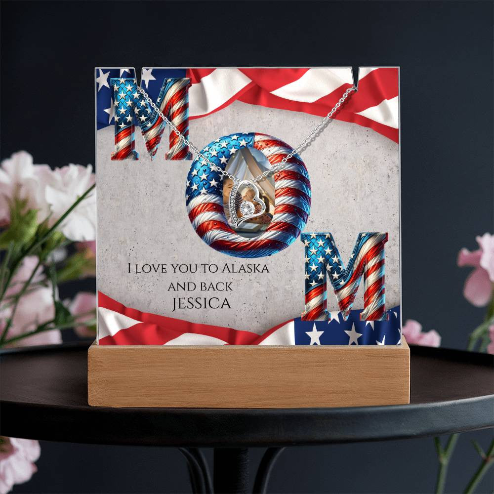 A Patriotic Custom Keepsake Acrylic Bundle for Mom